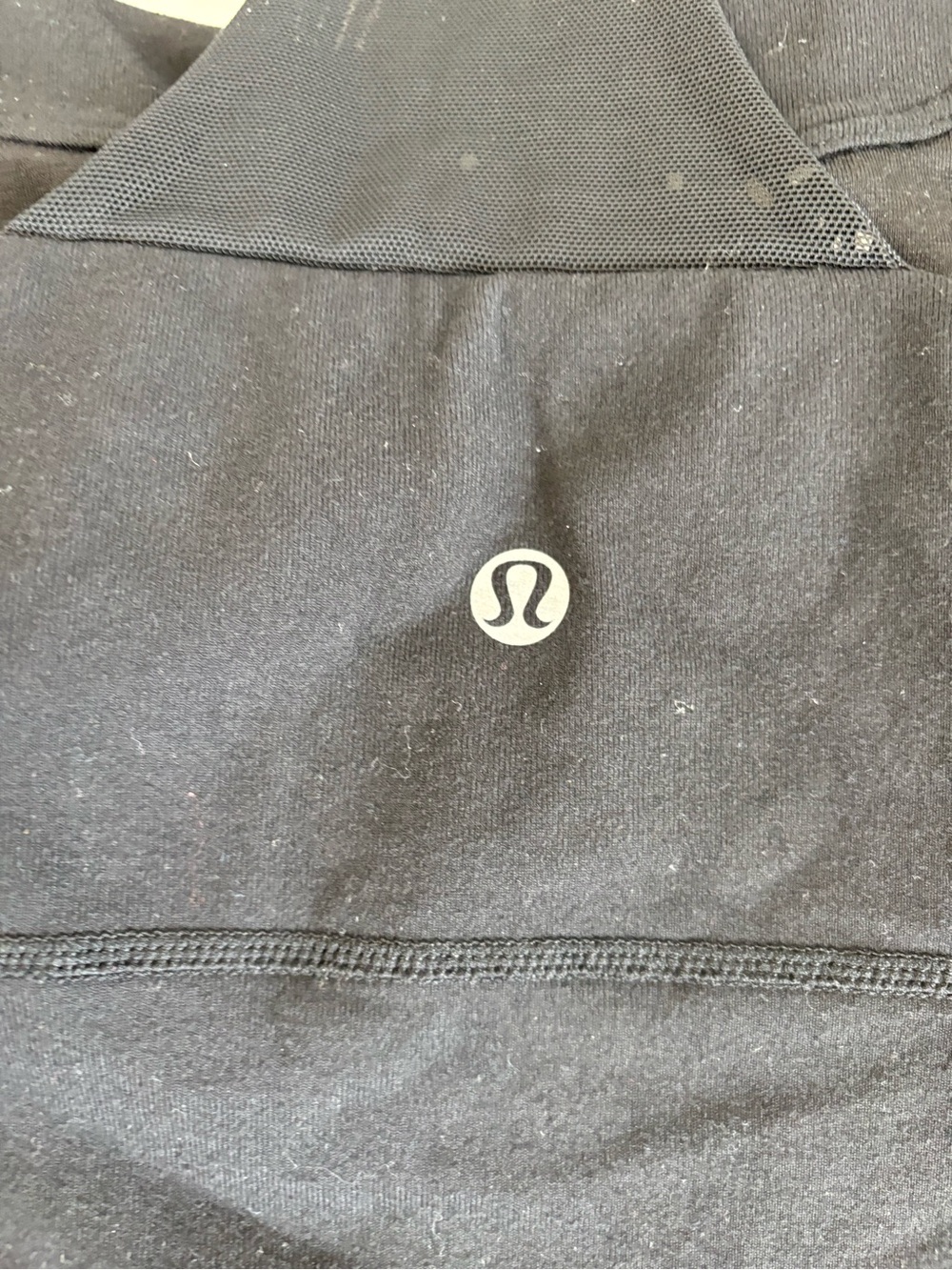 lululemon Athletic  Black Mesh-Back Racer Tank Builtin Bra W/Pads Size 8 - Picture 2 of 5